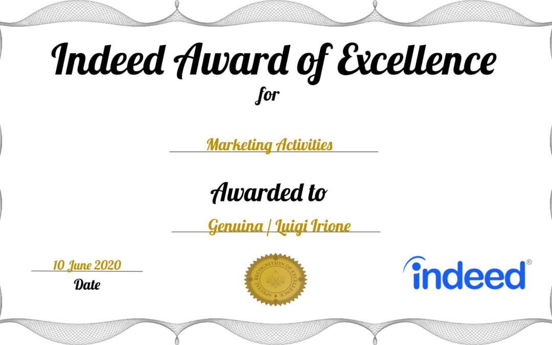 Indeed Award of Excellence